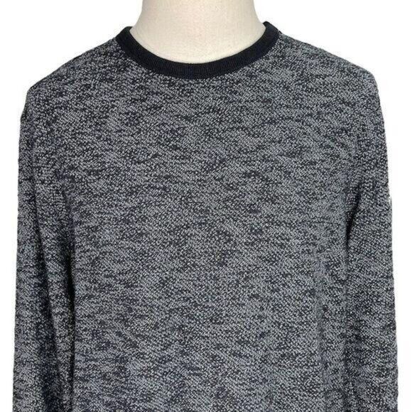 Mens Old Navy Black Heather knit Sweater XL Long Sleeves Crewneck - Picture 3 of 13